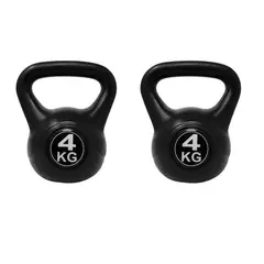 LUMAX - Set Par de Pesas Rusas Kettlebell 4kg Entrenamiento