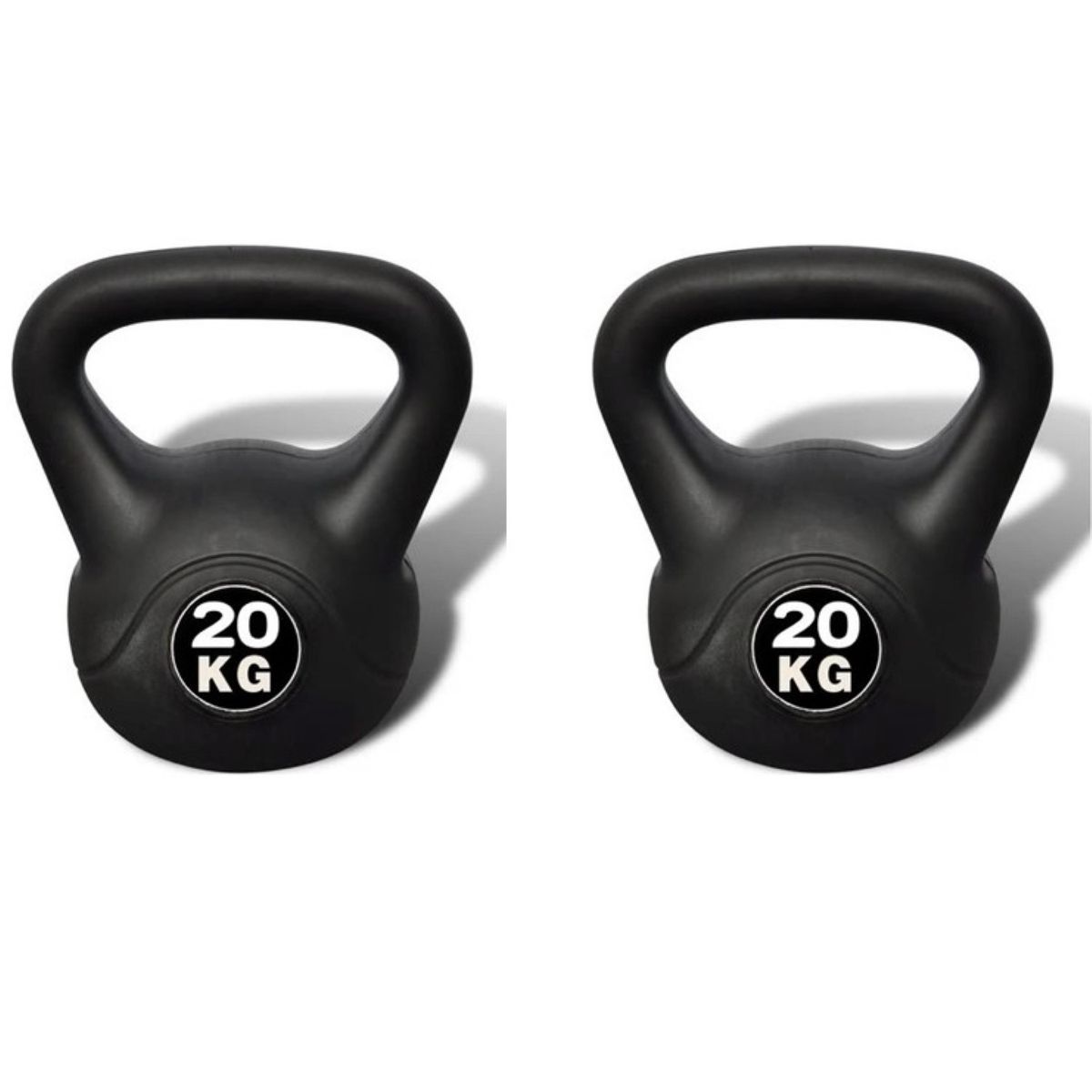 LUMAX - Set Par de Pesas Rusas Kettlebell 20kg Entrenamiento