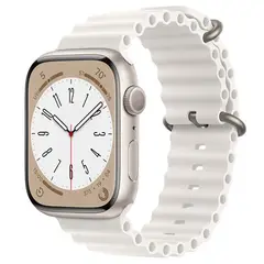 GENERICO - Correa Silicona Ocean Para Apple Iwatch Ultra - del 42 a 49mm -Blanco