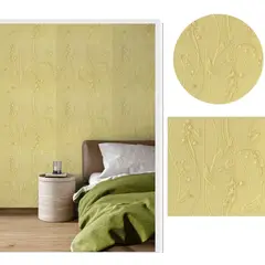 GENERICO - PACK DE 5 Laminas 3D Autoadhesiva 70x70 Diseño Flores Beige