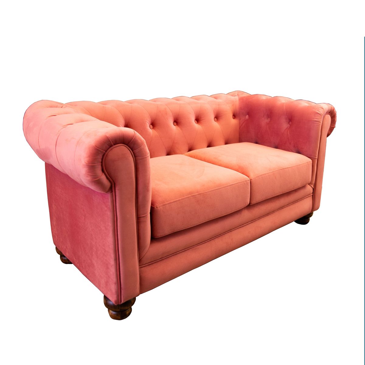 LATAM HOME - SOFA FLORENCIA 2C TELA VELVET PALO ROSA