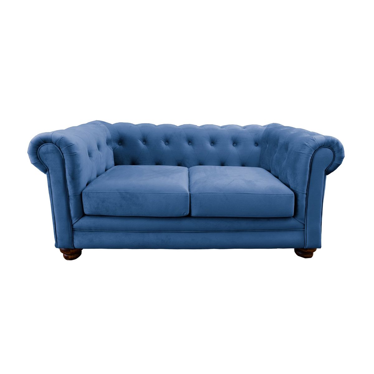 LATAM HOME - SOFA FLORENCIA 2C TELA VELVET AZUL PETROLEO