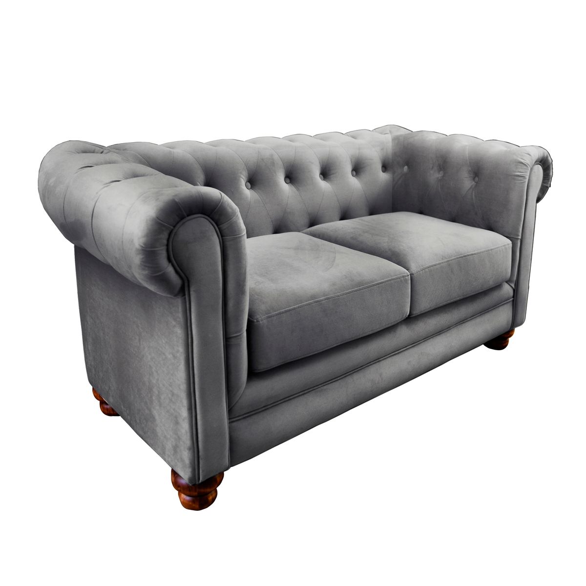 LATAM HOME - SOFA FLORENCIA 2C TELA VELVET GRIS