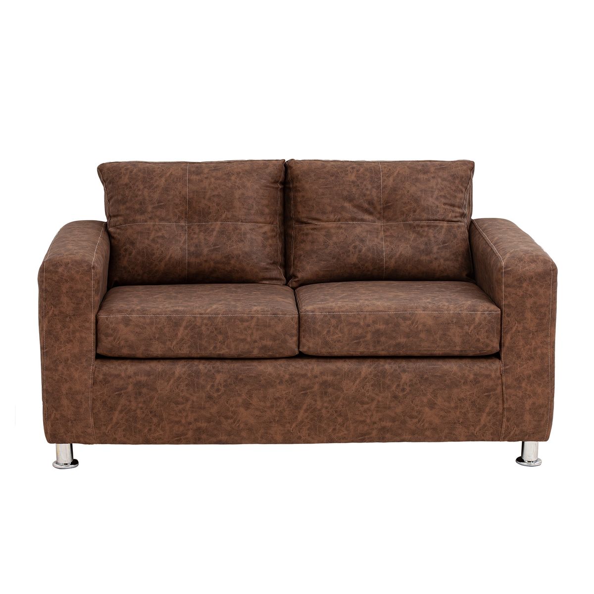 MUEBLES AMERICA - Living George 211 Cuero Auris Café