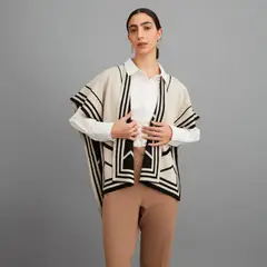 LORENZO DI PONTTI - Ruana De Alpaca Con Diseño Mujer