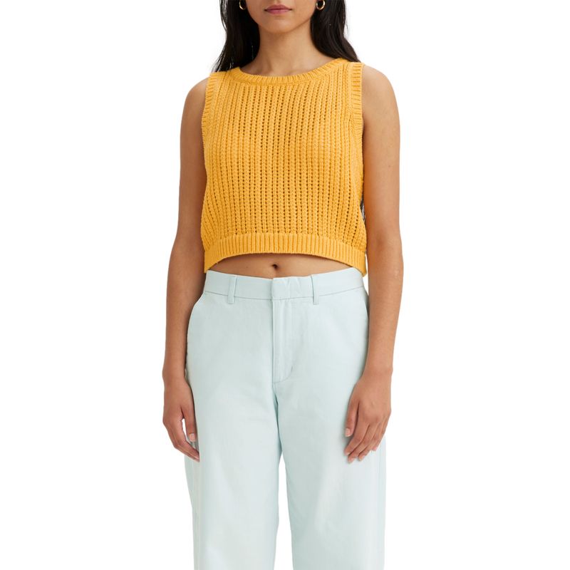 LEVIS - Chaleco Mujer Baby Blue Vest Amarillo Levis