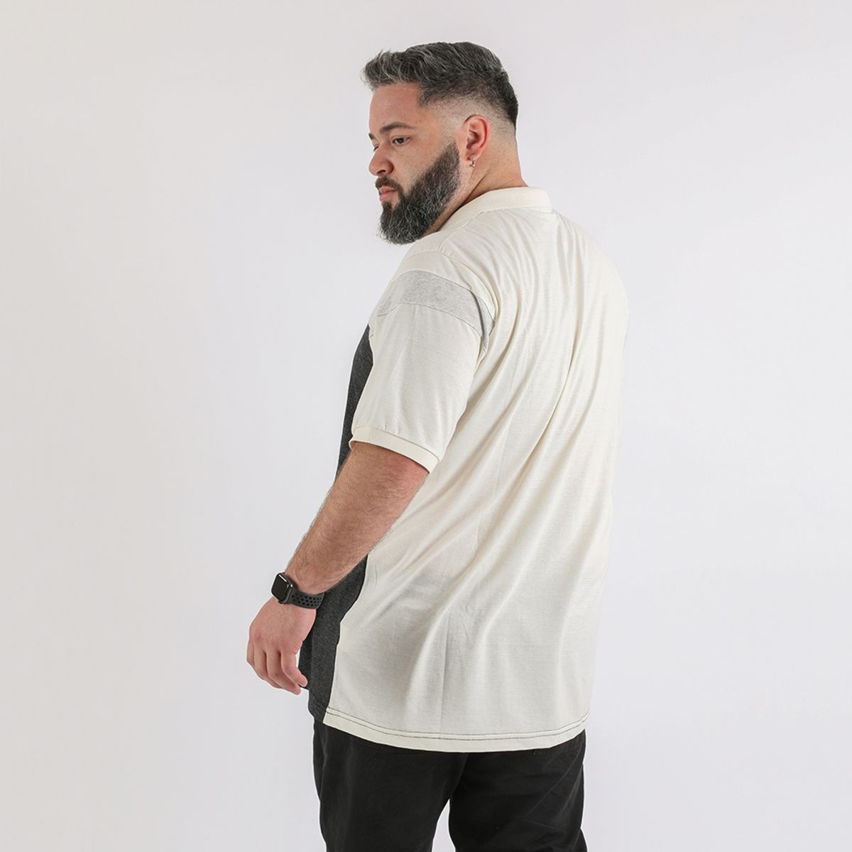 GANGSTER - Plus Polera Cuello Key Blanco Gangster