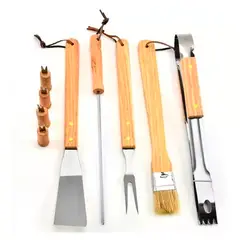 OFERTABKN - Set Parrillero 10 Herramientas Con Bolso Para Asados