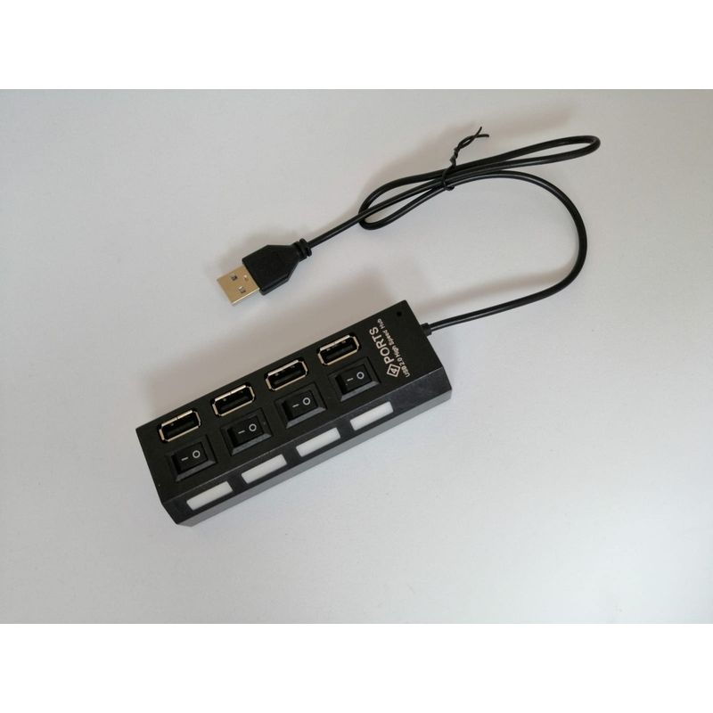 GENERICO - ¡OFERTA! Hub 4 Puertos USB 2.0 Indicador Led…