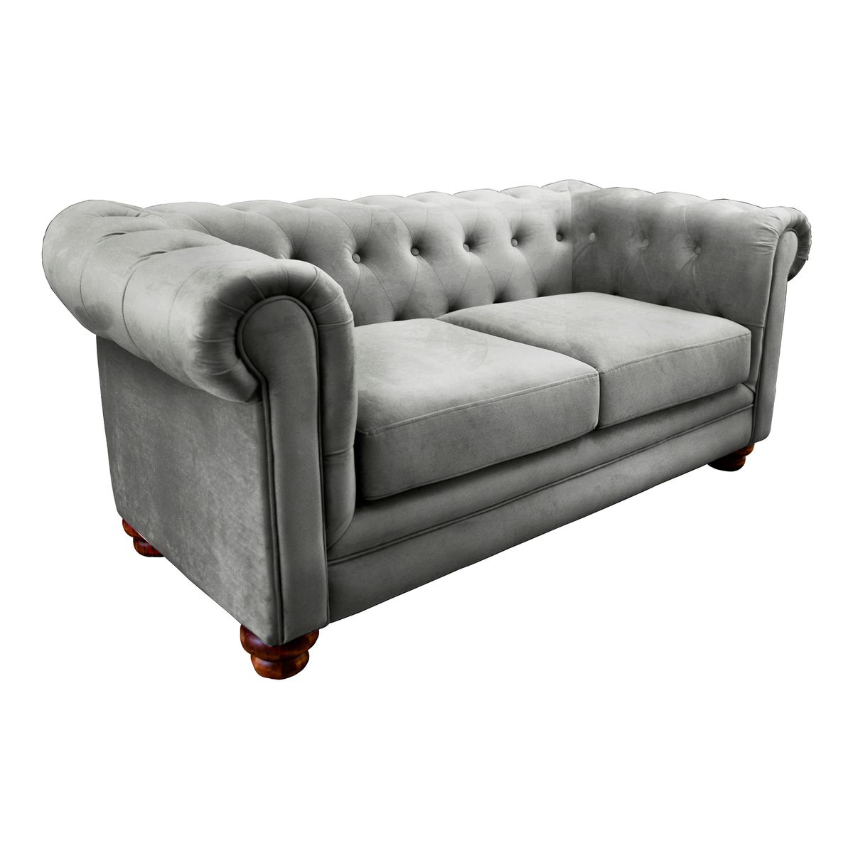 LATAM HOME - SOFA FLORENCIA 3C TELA VELVET GRIS