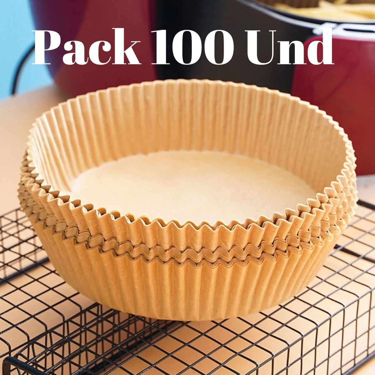 GENERICO - Papel Para Freidora De Aire Forros Antiadherente 100 Unidades