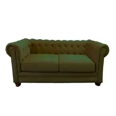 LATAM HOME - Sofá Florencia3C Verde, Tela Velvet, Capitoné