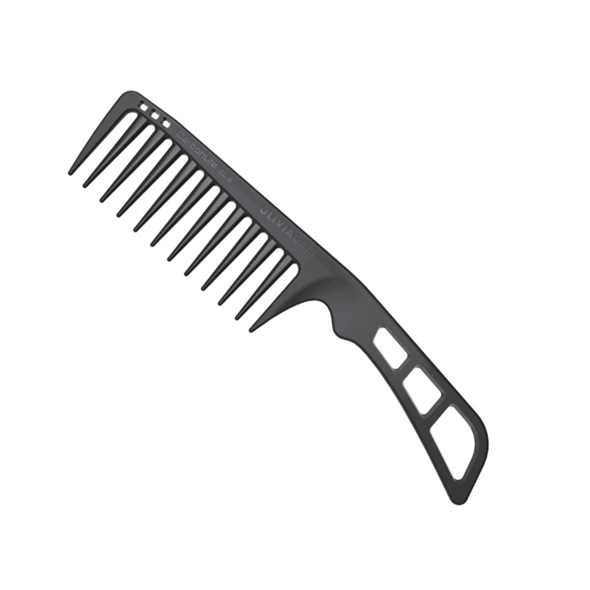 GENERICO - Peine De Carbón Profesional Con Dientes Anchos Mango Ergonómico Olivia Garden