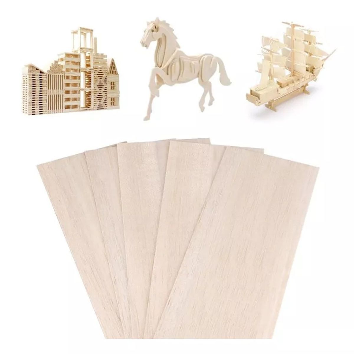 GENERICO - Madera De Balsa 300 X 100 X 1mm 5un…