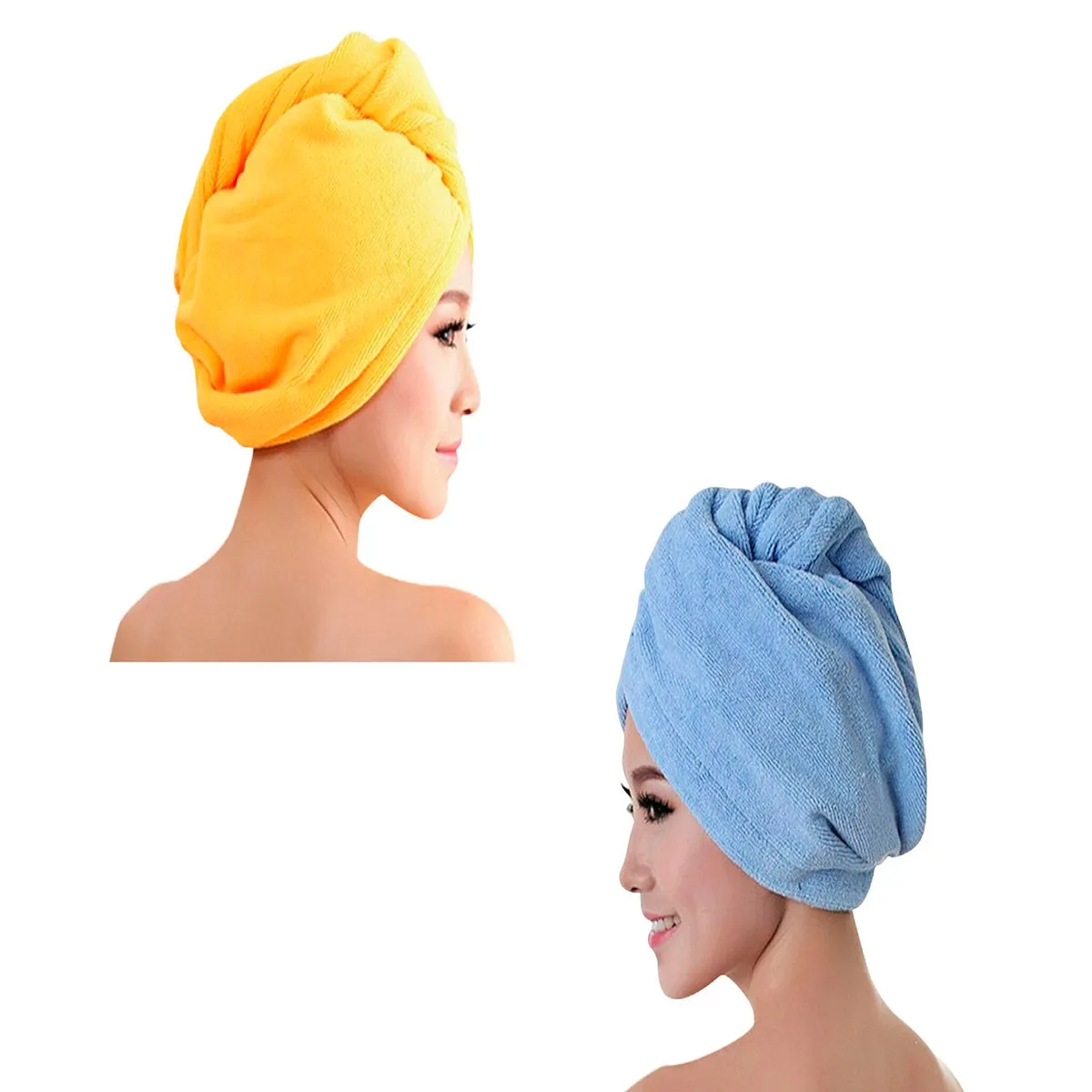 GENERICO - Pack x2 toalla microfibra pelo toalla turbante toalla de pelo…