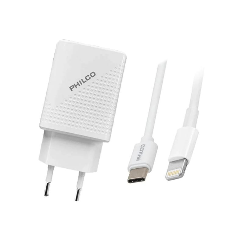 PHILCO - Cargador de Pared Philco 21amp 2usb iPhone Clighting R1090