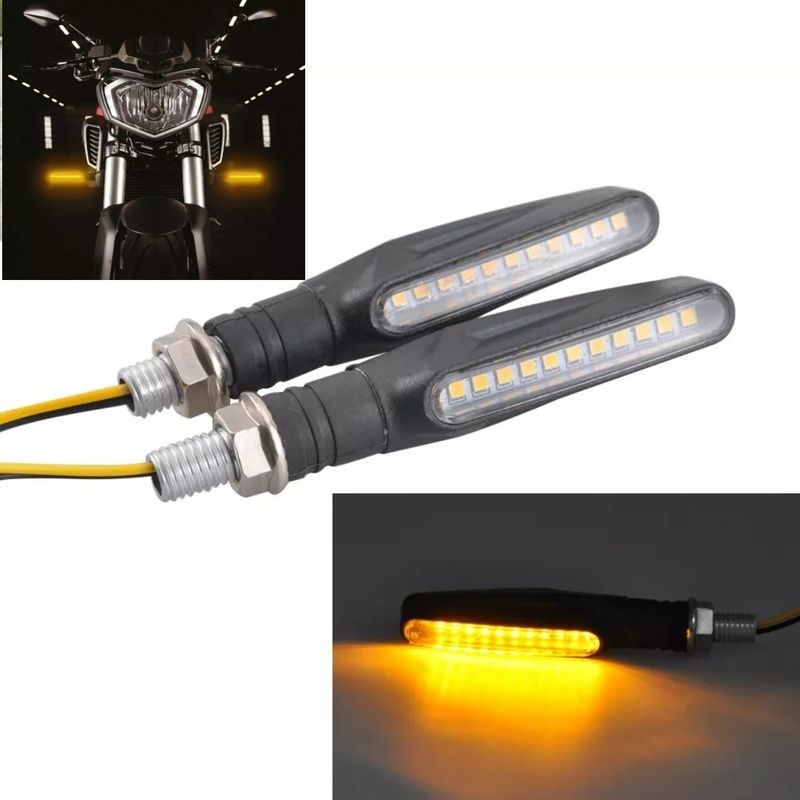 GENERICO - X2 Luces Intermitente De Moto Led De Viraje Ambar Moto