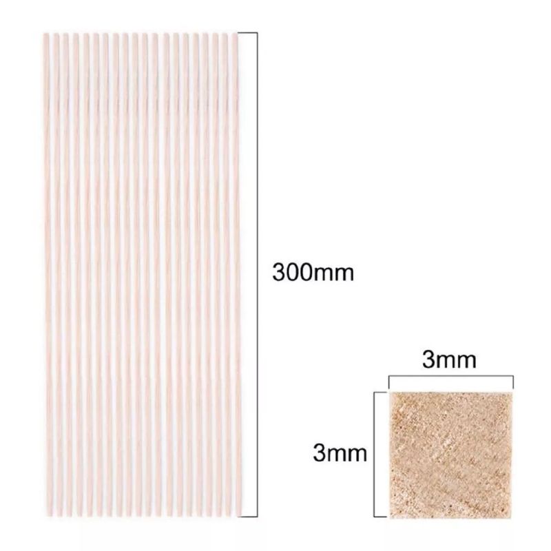 GENERICO - Madera De Balsa 300 X 3 X 3mm 20un…
