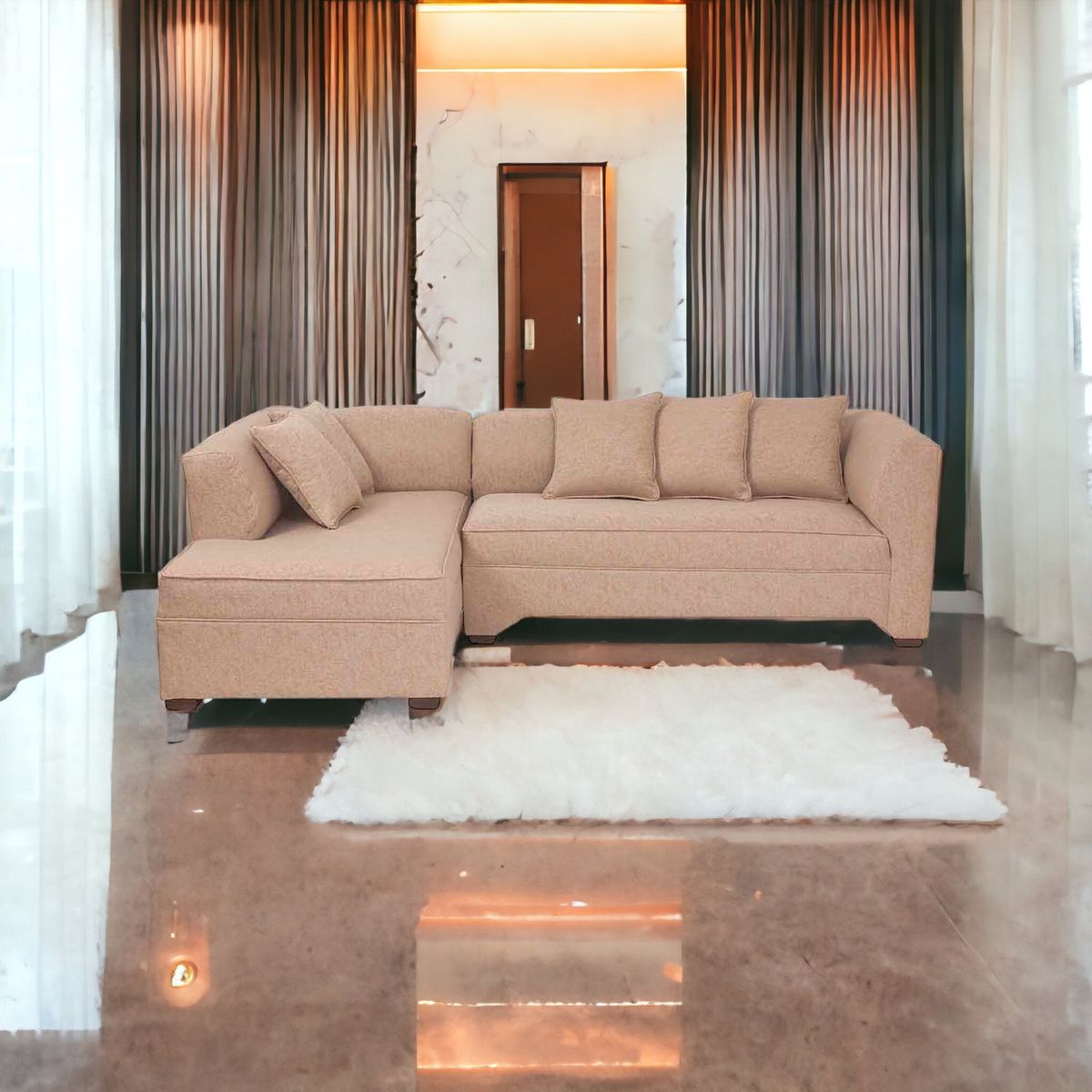 MUEBLES AMERICA - Seccional Metropolitan Izquierdo Lino Sidelli  Beige