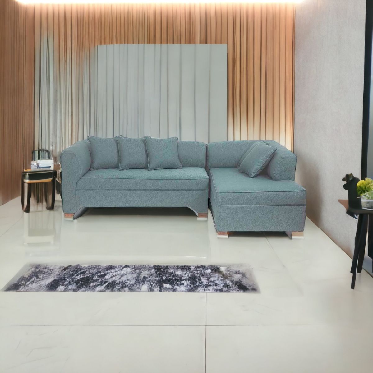 MUEBLES AMERICA - Seccional Metropolitan Derecho Lino Sidelli  Azul Petróleo