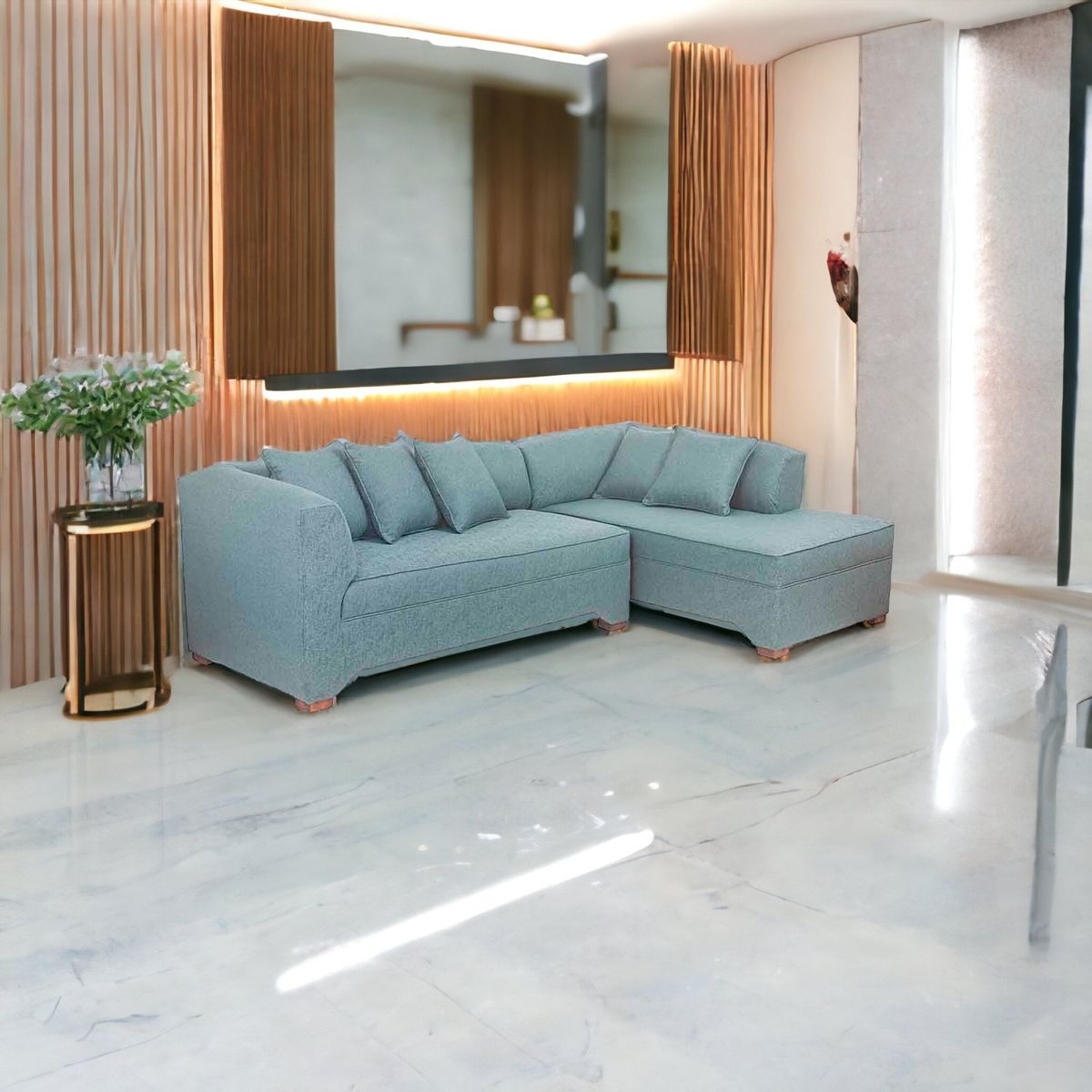 MUEBLES AMERICA - Seccional Metropolitan Derecho Lino Sidelli  Azul Petróleo