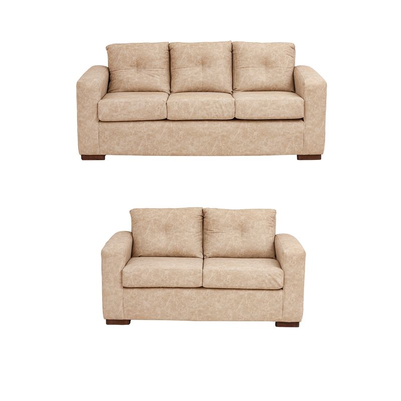 MUEBLES AMERICA - Living Franco 32 Cuero Auris Beige