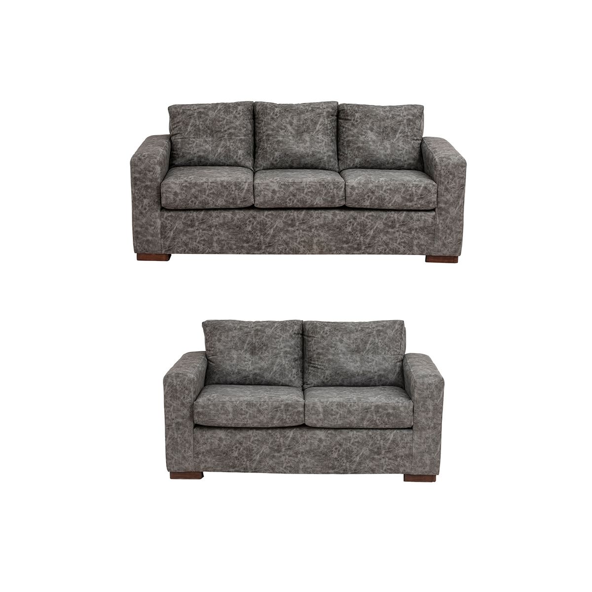 MUEBLES AMERICA - Living Franco 32 Cuero Auris Gris