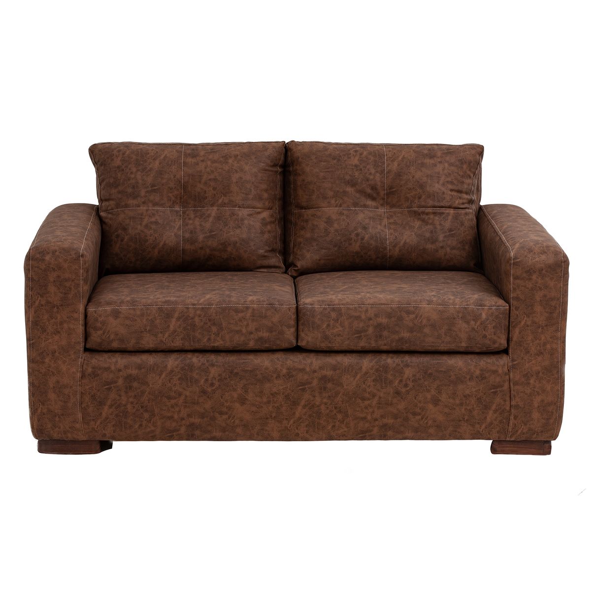 MUEBLES AMERICA - Living Franco 211 Cuero Auris Café