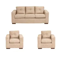 MUEBLES AMERICA - Living Franco 311 Cuero Auris Beige