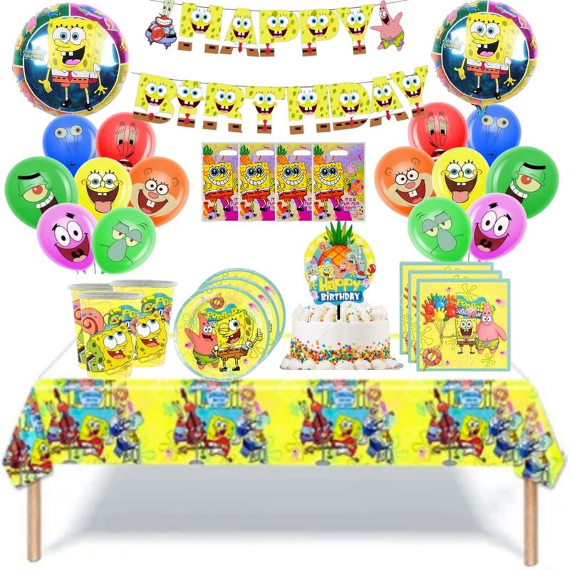 GENERICO - Pack Decoración Globos Cotillón Bob Esponja…