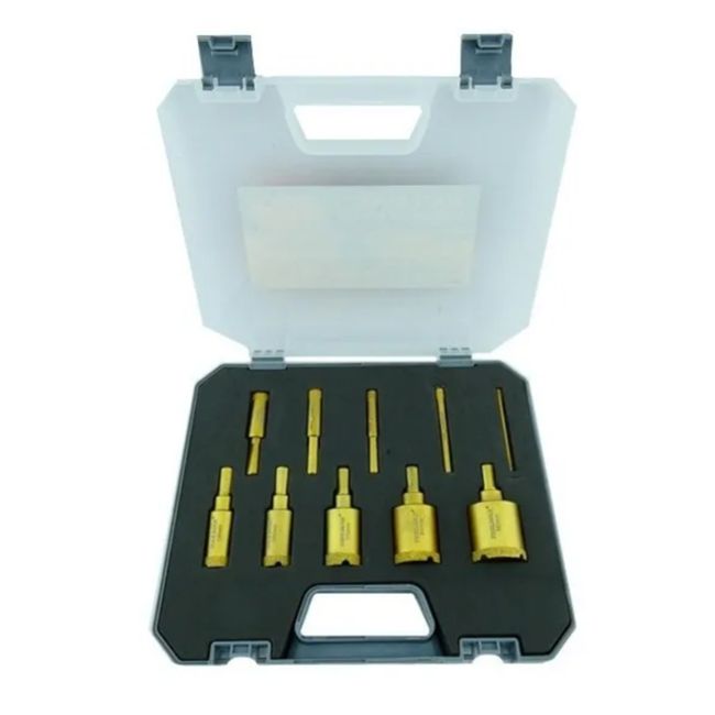 GENERICO - Brocas Copa P/ Ceramica Marmol Vidrio 6-35mm 10 Pcs Tmk19894