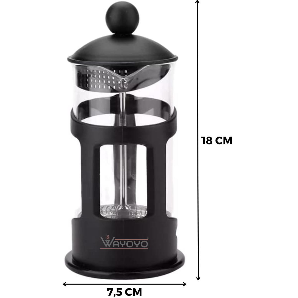 WAYOYO - Cafetera Prensa Francesa Acero Inoxidable 350ml Wayoyo