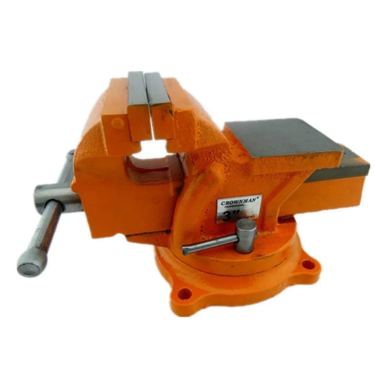 GENERICO - Tornillo De Banco Mecanico Base Giratoria 3 Pulgada Crownman