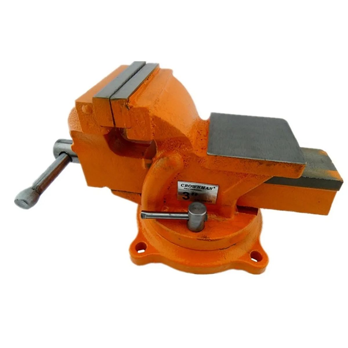 GENERICO - Tornillo De Banco Mecanico Base Giratoria 3 Pulgada Crownman