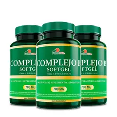 FUENTEVITAL - Vitaminas Complejo B Fv 3 Frascos 3x60 Capsulas SoftGel