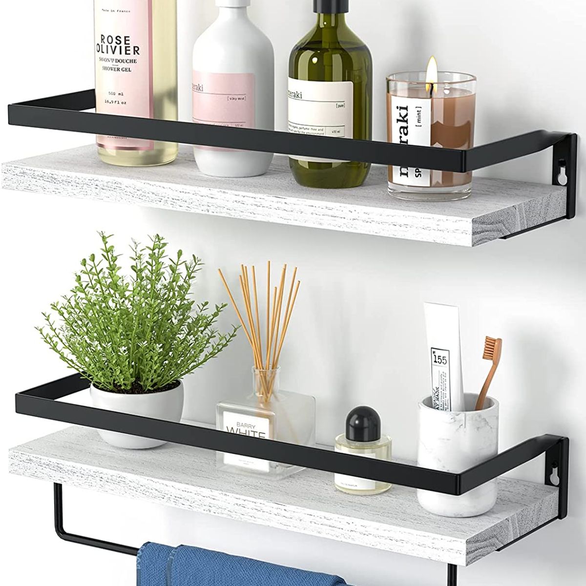 GENERICO - Repisas Flotantes De Madera Modernas Kit X2 Blanco Especial…