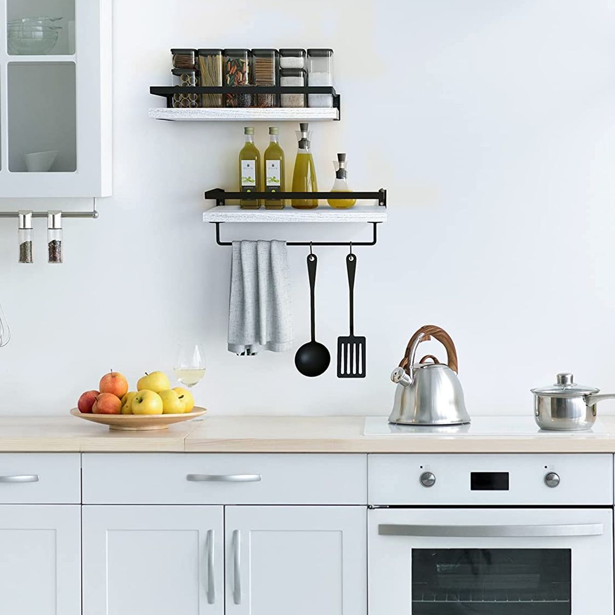 GENERICO - Repisas Flotantes De Madera Modernas Kit X2 Blanco Especial…