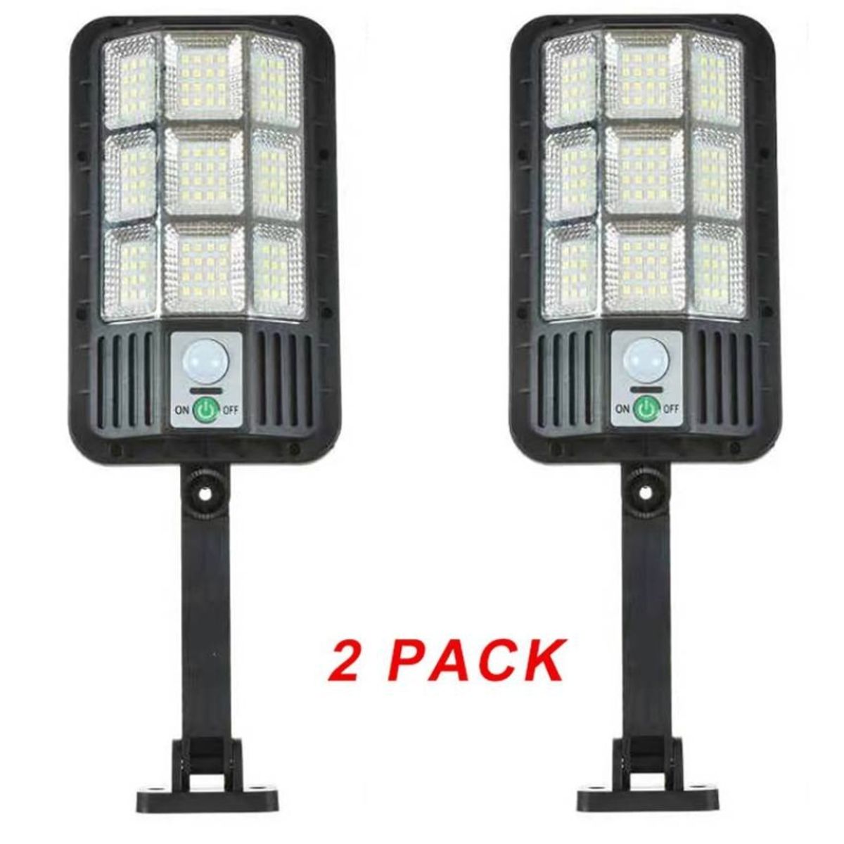 GENERICO - Pack 2 foco Led Solar 120 Led Luminaria con Sensor