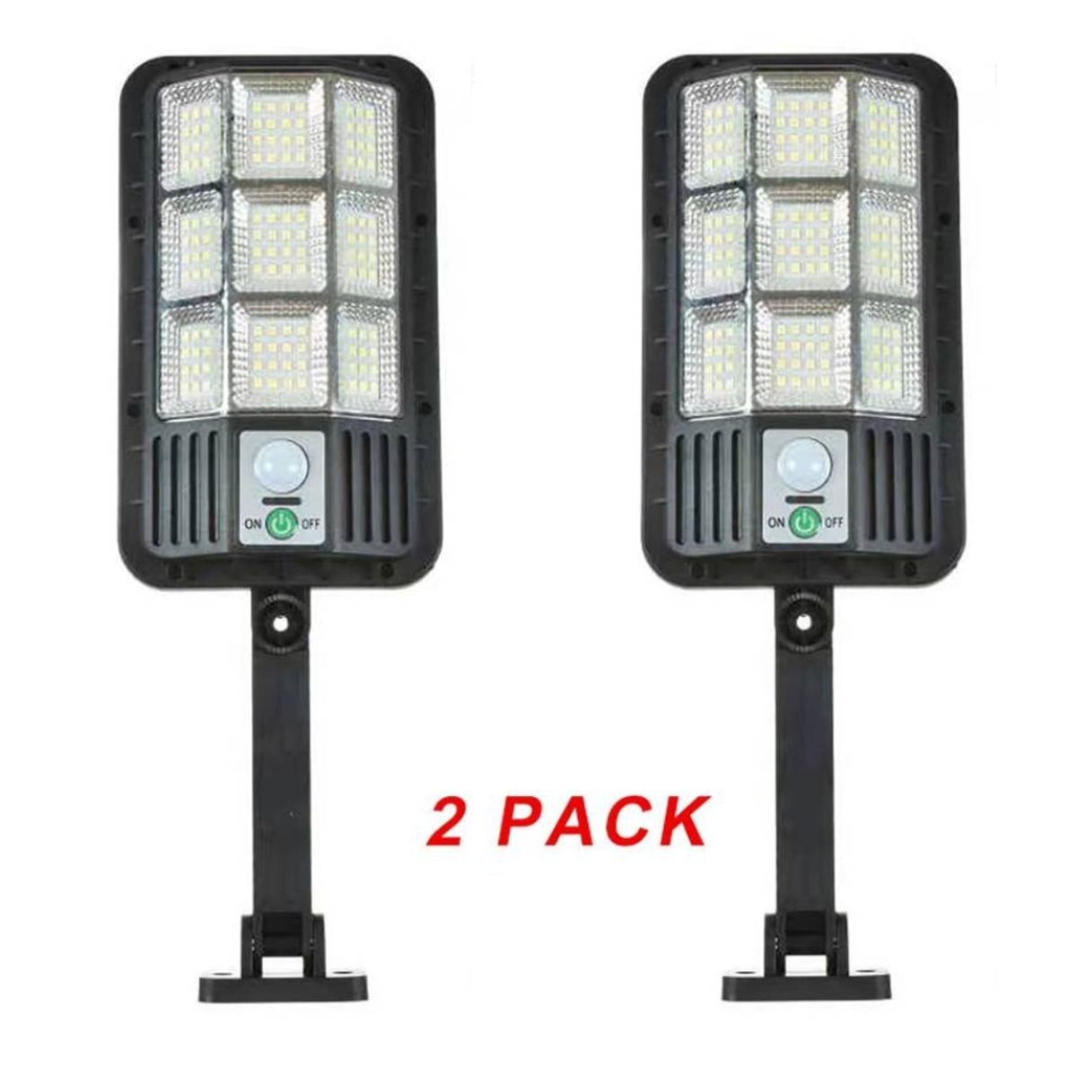 GENERICO - Pack 2 foco Led Solar 120 Led Luminaria con Sensor