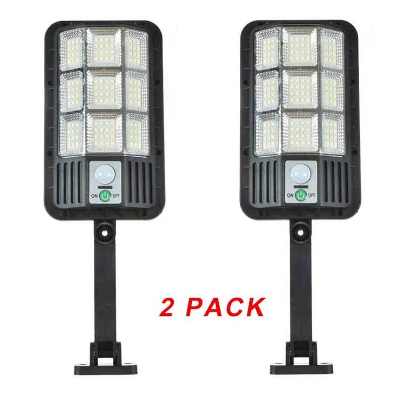 GENERICO - Pack 2 foco Led Solar 120 Led Luminaria con Sensor
