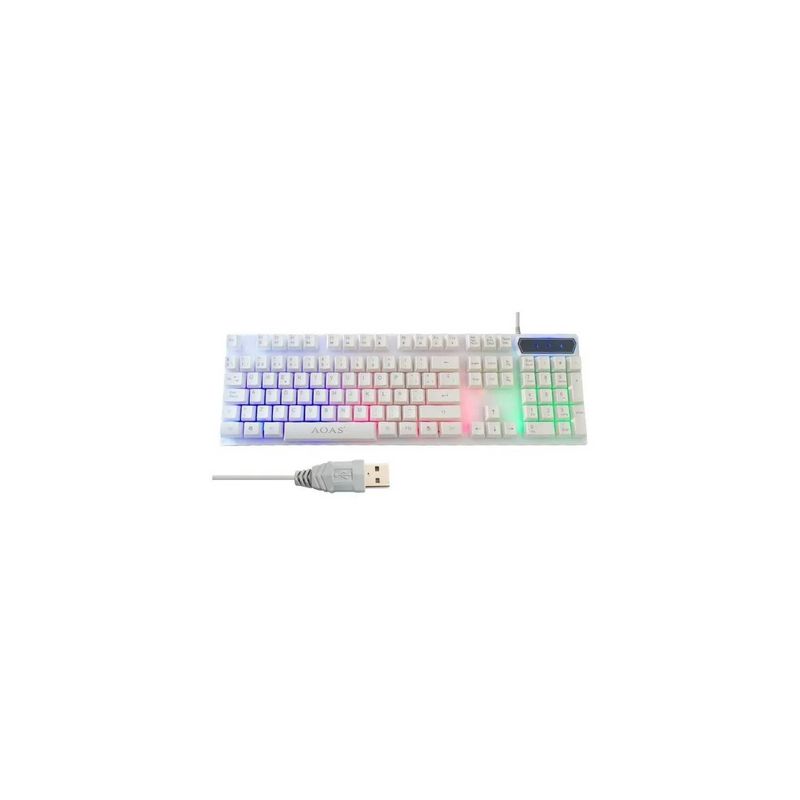 GENERICO - Kit Teclado y Mouse Gamer Retroiluminado M-400 AOAS.