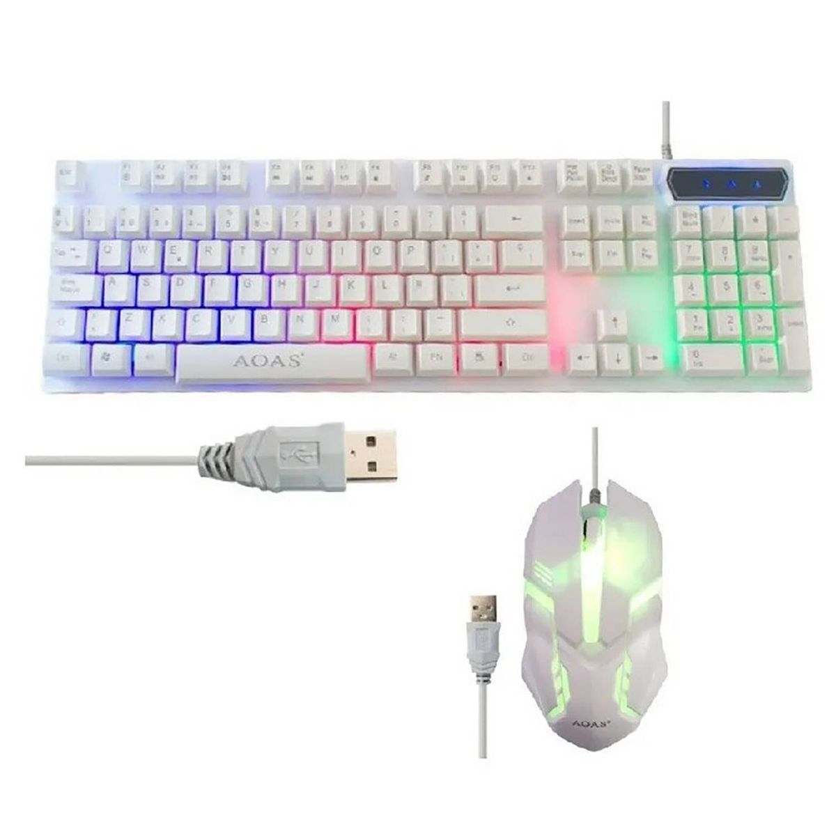 GENERICO - Kit Teclado y Mouse Gamer Retroiluminado M-400 AOAS.