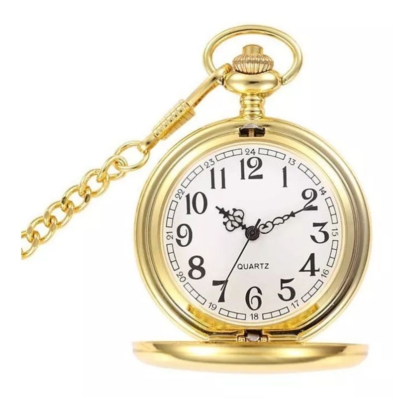 KUANGYE - Oro Reloj Bolsillo Con Colgante Para Trajes Peaky Blinders
