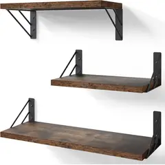 GENERICO - Repisas Flotantes De Madera Multipropósito KIT X3 Rustico…
