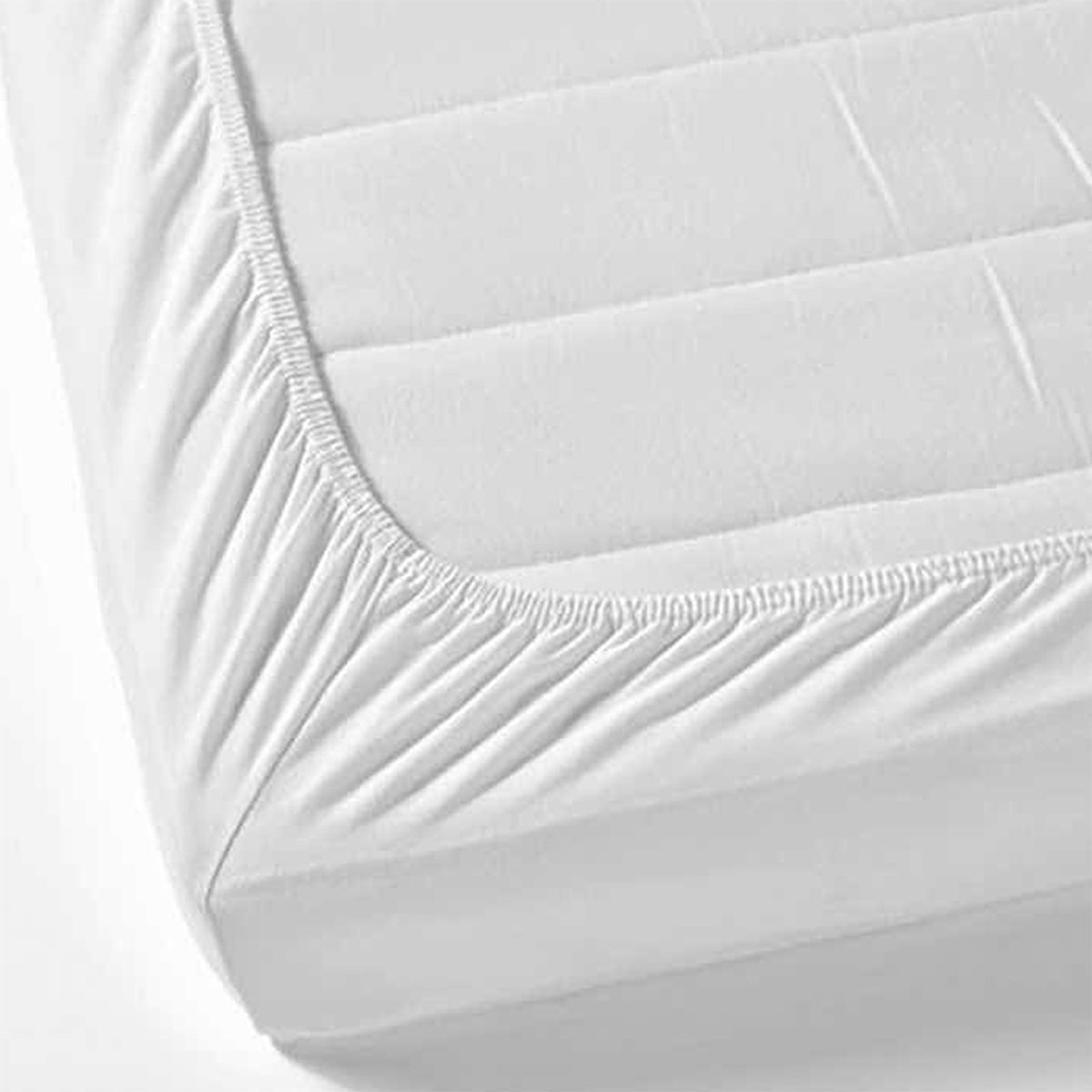 VICTORIANAS - Sabana Bajera King Inmaculada Liso Blanco 200 Hilos