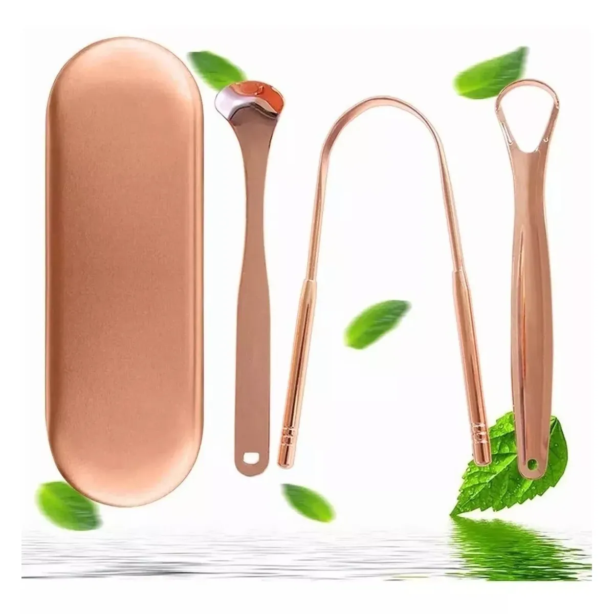 KUANGYE - Limpiador Lingual Oral Raspador De Lengua Acero Inoxidable