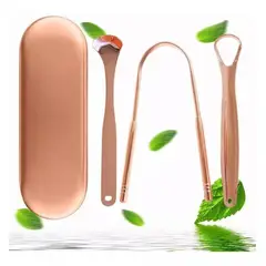 KUANGYE - Limpiador Lingual Oral Raspador De Lengua Acero Inoxidable