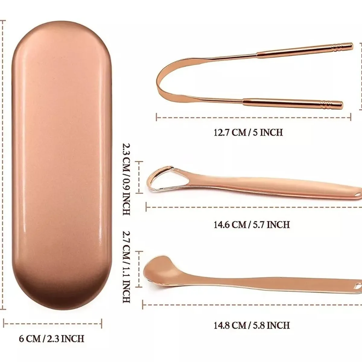 KUANGYE - Limpiador Lingual Oral Raspador De Lengua Acero Inoxidable