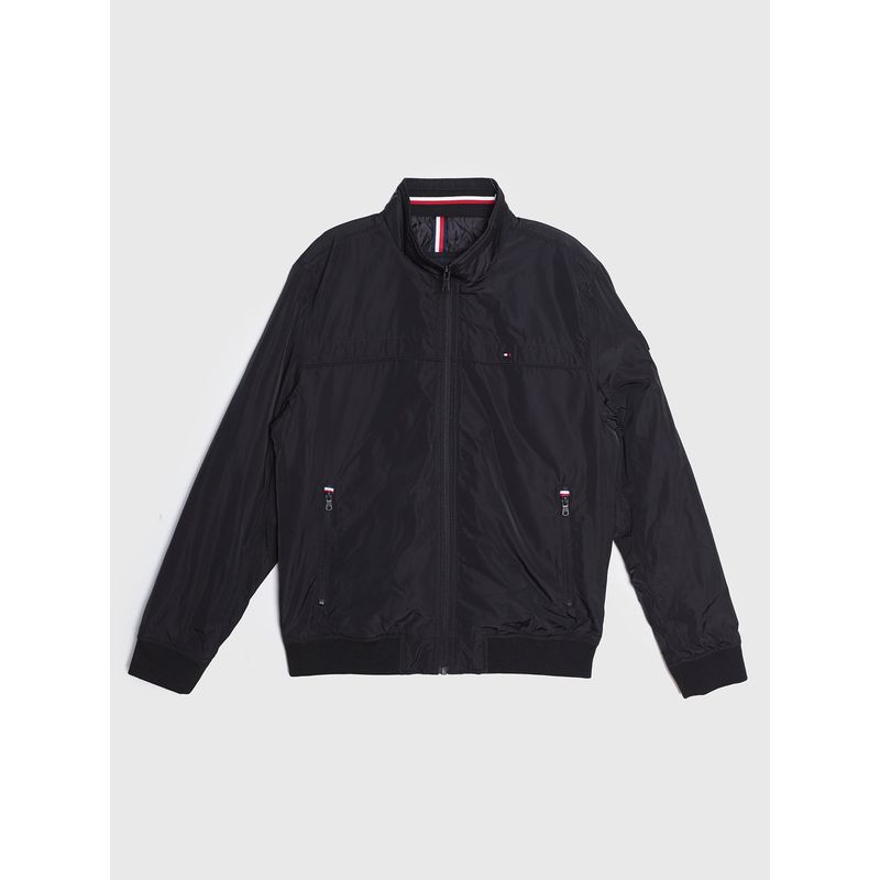 TOMMY HILFIGER - Chaqueta Bomber Golf Con Logo Negro Tommy Hilfiger