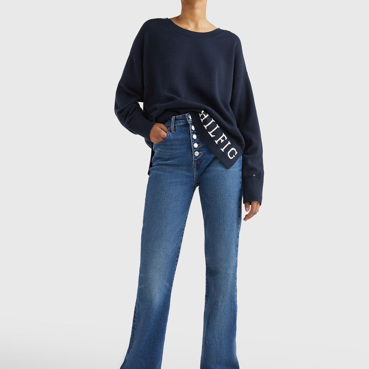 TOMMY HILFIGER - Sweater Graphic Logo Azul Tommy Hilfiger